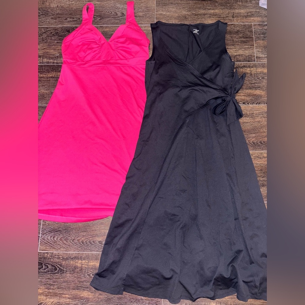 Patagonia Black and Pink Midi Dress